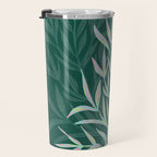 animal patterned Willow twig emerald Travel Mug Gallery Image 3