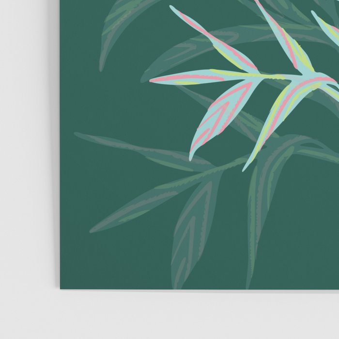animal patterned Willow twig emerald Poster Gallery Image 3