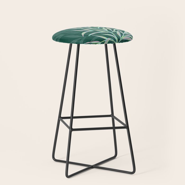 animal patterned Willow twig emerald Stool Gallery Image 1
