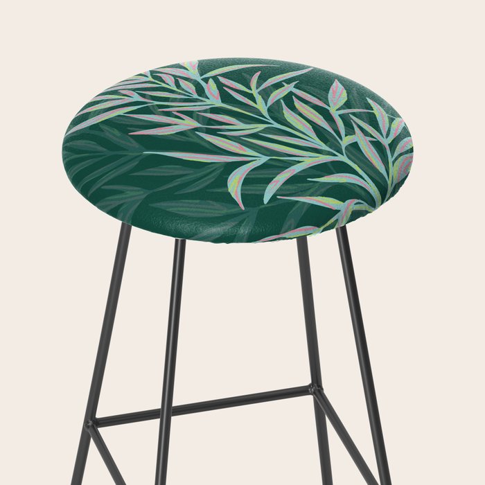 animal patterned Willow twig emerald Stool Gallery Image 2