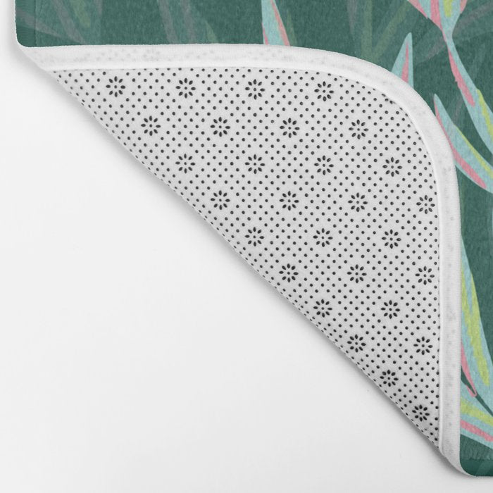 animal patterned Willow twig emerald Bath Mat Gallery Image 2