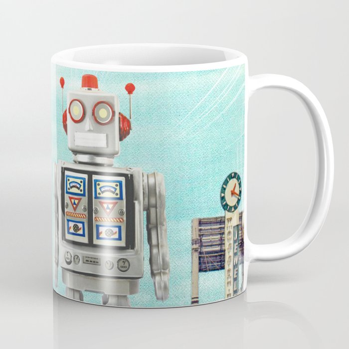 Robot in Town Coffee Mug Gallery Image 1
