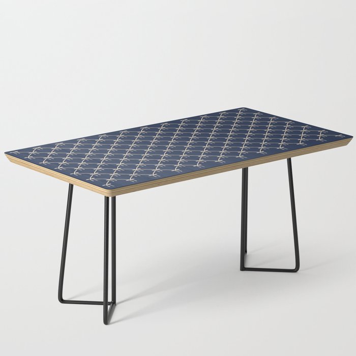 Bows & Ribbons Pattern XLII Dark Navy Blue Coffee Table Gallery Image 1