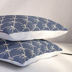 Bows & Ribbons Pattern XLII Dark Navy Blue Pillow Sham Gallery Image 3