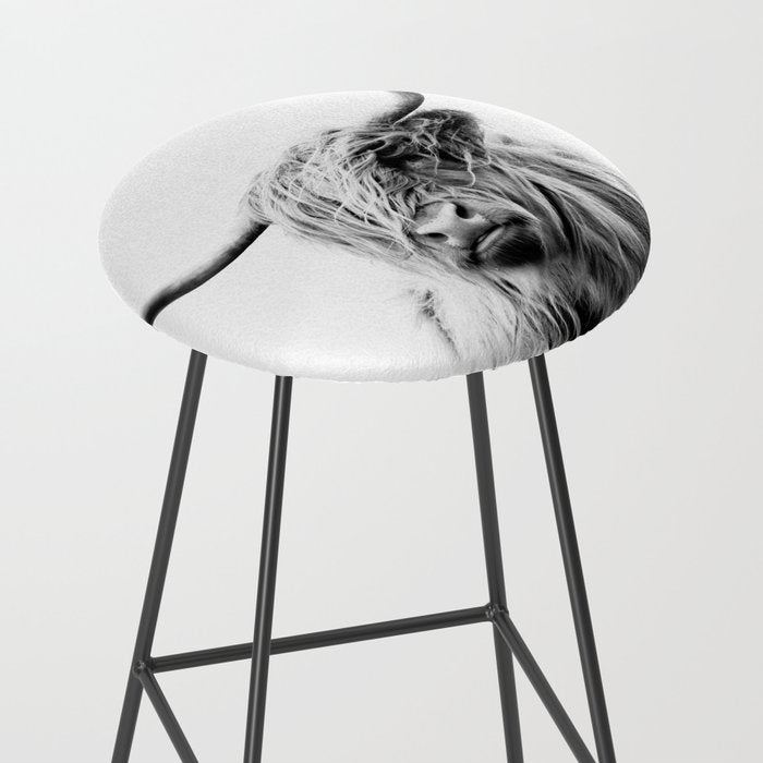 portrait of a highland cow Stool Gallery Image 2
