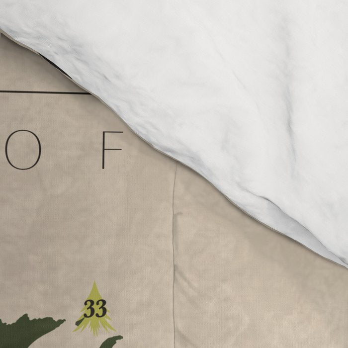 US National Parks w/ State Borders Comforter Gallery Image 4
