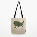 US National Parks w/ State Borders Tote Bag Gallery Image 2
