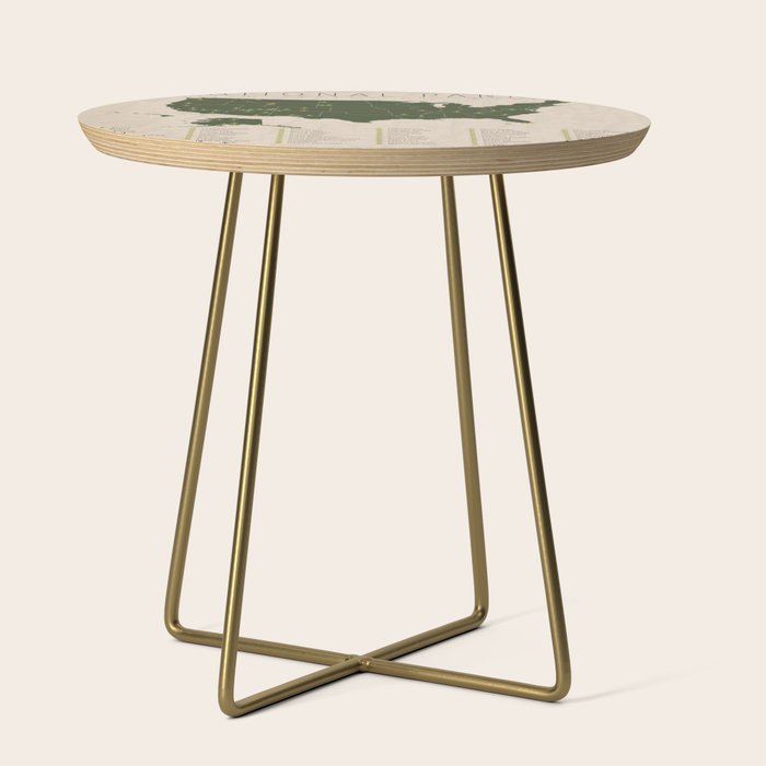 US National Parks w/ State Borders Side Table Gallery Image 1