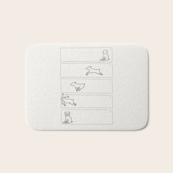 From Dog To Pug Bath Mat Gallery Image 1