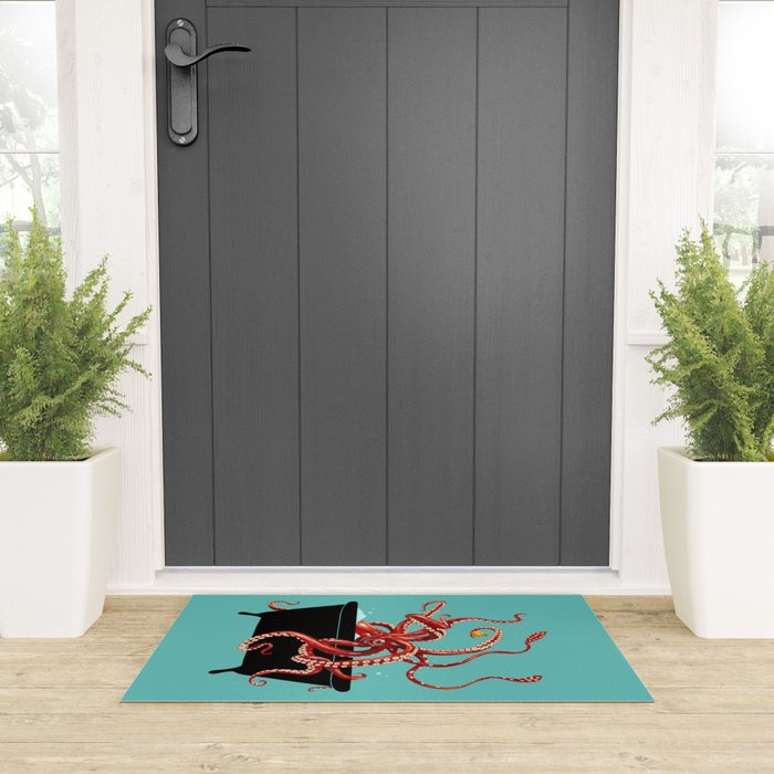 Giant Squid in Bathtub Welcome Mat Gallery Image 3
