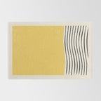 Yellow Sunset Mid Century Modern Minimalist Rothko Inspired Color Field With Lines Geometric Style Rug Gallery Image 2