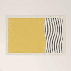 Yellow Sunset Mid Century Modern Minimalist Rothko Inspired Color Field With Lines Geometric Style Welcome Mat Gallery Image 1