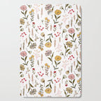 Spring Garden Flower Collection - White Cutting Board Gallery Image 1