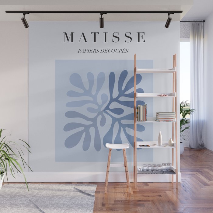 Blue Matisse Exhibition Poster - Light Blue Henri Matisse Cut Outs Vintage Poster Matisse Wall Mural