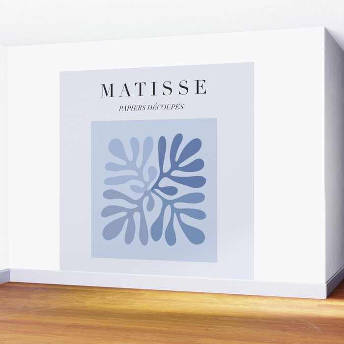 Blue Matisse Exhibition Poster - Light Blue Henri Matisse Cut Outs Vintage Poster Matisse Wall Mural Gallery Image 2