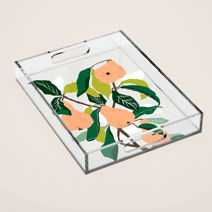 Orange Pears Acrylic Tray Gallery Image 1