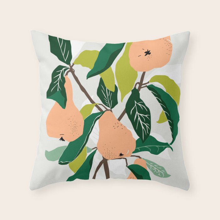 Orange Pears Throw Pillow Gallery Image 6