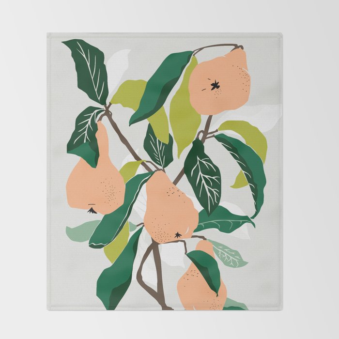 Orange Pears Throw Blanket Gallery Image 2