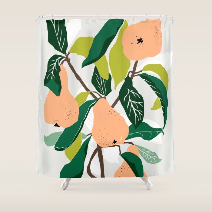Orange Pears Shower Curtain Gallery Image 1