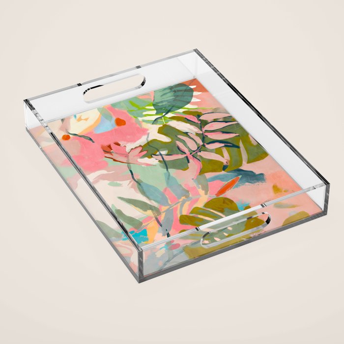 tropical home jungle abstract Acrylic Tray Gallery Image 1