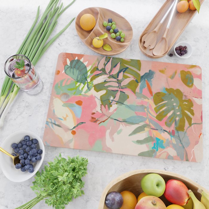 tropical home jungle abstract Cutting Board Gallery Image 2