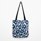 Retro Daisy - Blue Navy and white Tote Bag Gallery Image 2
