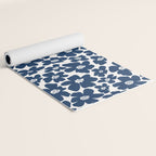 Retro Daisy - Blue Navy and white Yoga Mat Gallery Image 2
