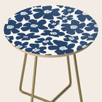 Retro Daisy - Blue Navy and white Side Table Gallery Image 2