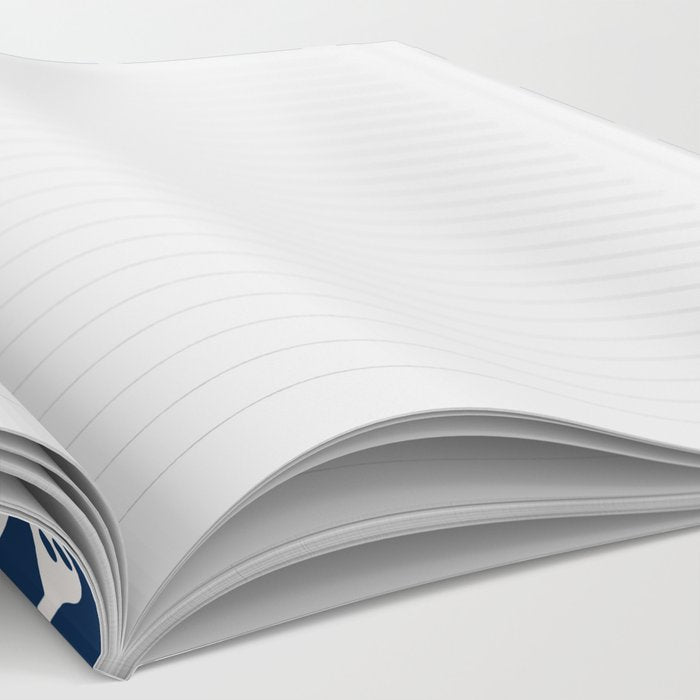 Retro Daisy - Blue Navy and white Notebook Gallery Image 2