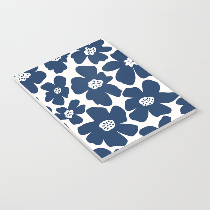 Retro Daisy - Blue Navy and white Notebook Gallery Image 3