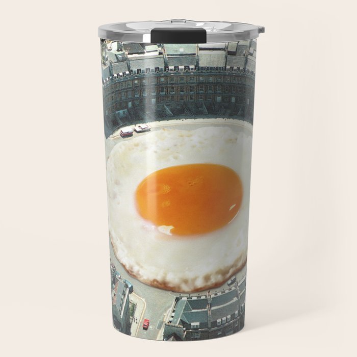 Take The 2nd Eggxit - Sunny Side Up Urban Fried Egg Travel Mug Gallery Image 1