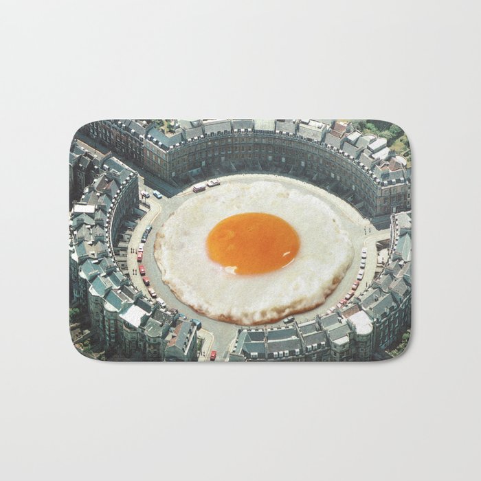 Take The 2nd Eggxit - Sunny Side Up Urban Fried Egg Bath Mat Gallery Image 1