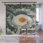 Take The 2nd Eggxit - Sunny Side Up Urban Fried Egg Wall Mural Gallery Image 1