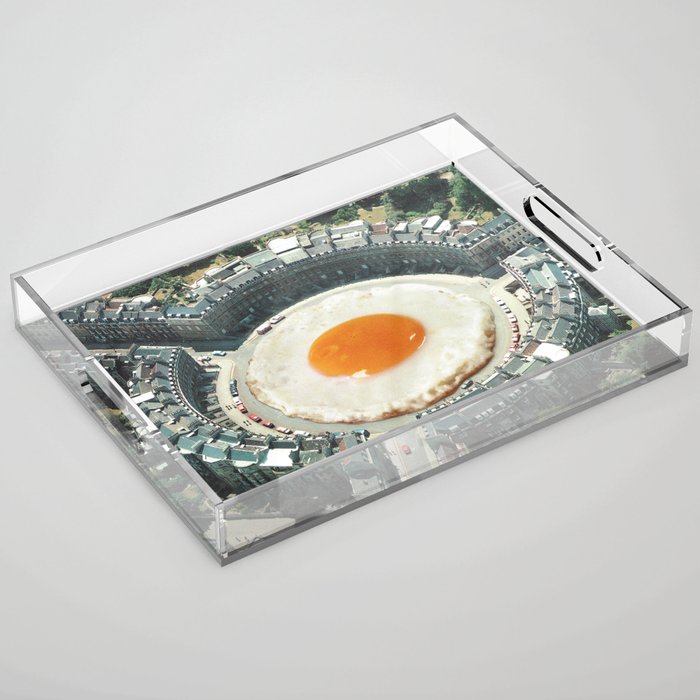 Take The 2nd Eggxit - Sunny Side Up Urban Fried Egg Acrylic Tray Gallery Image 1