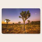 Twilight and half moon at Joshua Tree National Park, California Desert color photographic art print Cutting Board Gallery Image 1