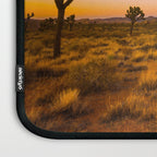 Twilight and half moon at Joshua Tree National Park, California Desert color photographic art print Laptop Sleeve Gallery Image 3