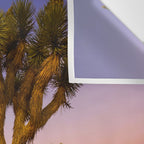 Twilight and half moon at Joshua Tree National Park, California Desert color photographic art print Wall Tapestry Gallery Image 3