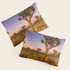 Twilight and half moon at Joshua Tree National Park, California Desert color photographic art print Pillow Sham Gallery Image 3