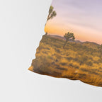 Twilight and half moon at Joshua Tree National Park, California Desert color photographic art print Pillow Sham Gallery Image 4