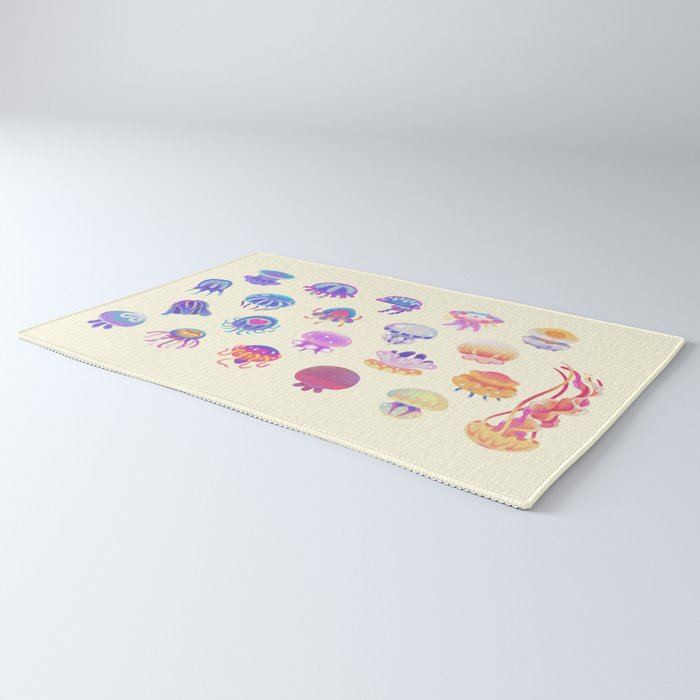 Jellyfish Day - pastel Rug Gallery Image 3