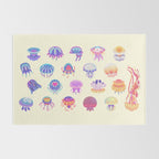 Jellyfish Day - pastel Rug Gallery Image 2