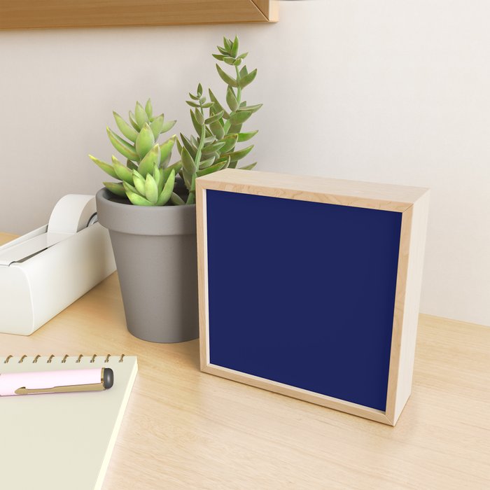 Classic Navy Blue Solid Color Mini Art Print Gallery Image 2