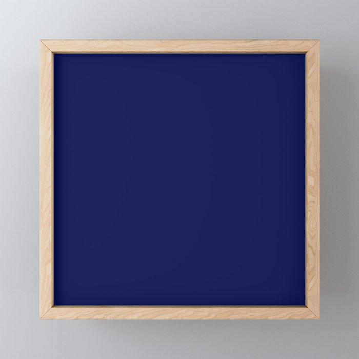 Classic Navy Blue Solid Color Mini Art Print Gallery Image 1