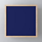 Classic Navy Blue Solid Color Mini Art Print Gallery Image 1