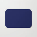 Classic Navy Blue Solid Color Bath Mat Gallery Image 1