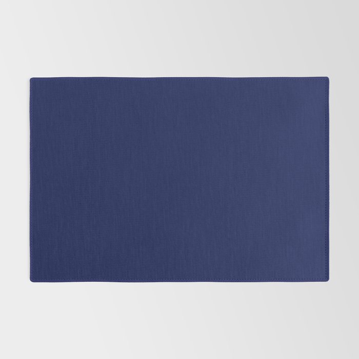 Classic Navy Blue Solid Color Rug Gallery Image 2