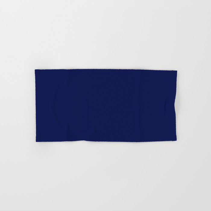 Classic Navy Blue Solid Color Bath Towel Gallery Image 1