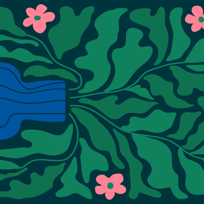 Summer Bloom: Pine Green Leaves & Pink Poppies Coffee Mug Gallery Image 2
