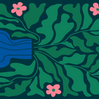 Summer Bloom: Pine Green Leaves & Pink Poppies Coffee Mug Gallery Image 2