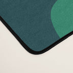 Summer Bloom: Pine Green Leaves & Pink Poppies Desk Mat Gallery Image 4